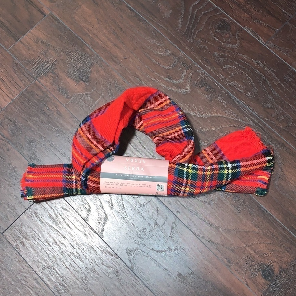 NWT Ladies Plaid Scrarf/Wrap, sz One Size - Picture 2 of 6